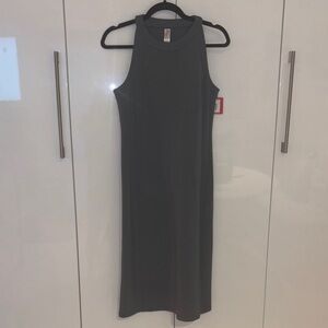 New with tags SPANX  dusk blue Aire Side Stripe Mini Dress sz small